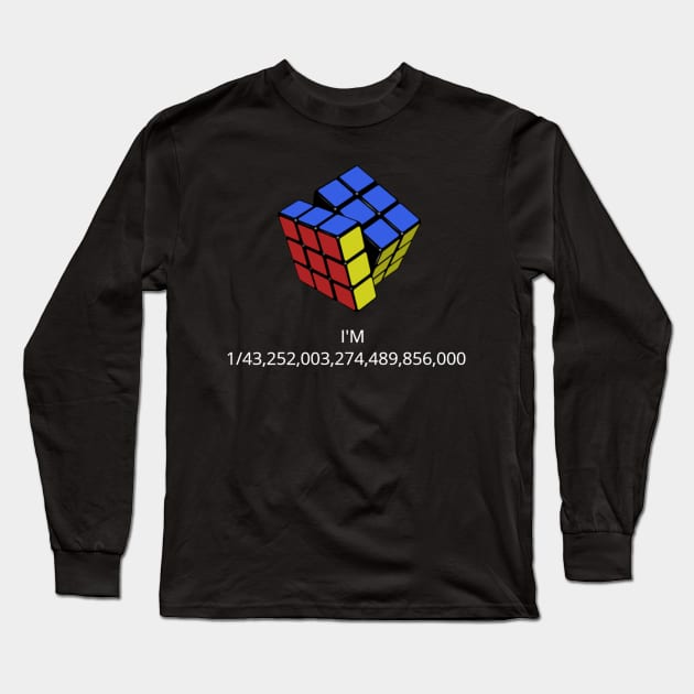 Rubik's Cube Probability Long Sleeve T-Shirt by pulkitrampa